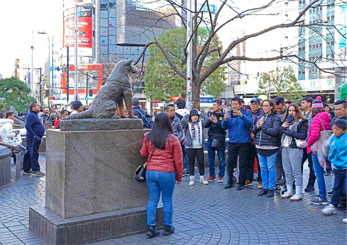 La Estatua de Hachiko en la Estación de Shibuya The Hachiko Statue at Shibuya Station