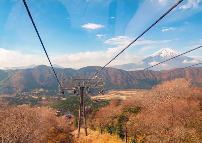Disfruta de la vista del Monte Fuji desde el teleférico de Hakone View Mount Fuji from Hakone Cable Car